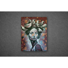 Sessiz Taç” – Jakar Kumaş Üzerine Özgün Eser (100x120 cm)